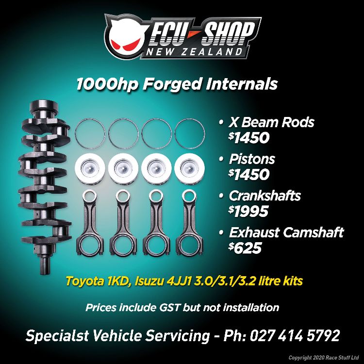 1000hp Forged Pistons Rods Crankshafts ECU SHOP NZ Specialist vehicle servicing